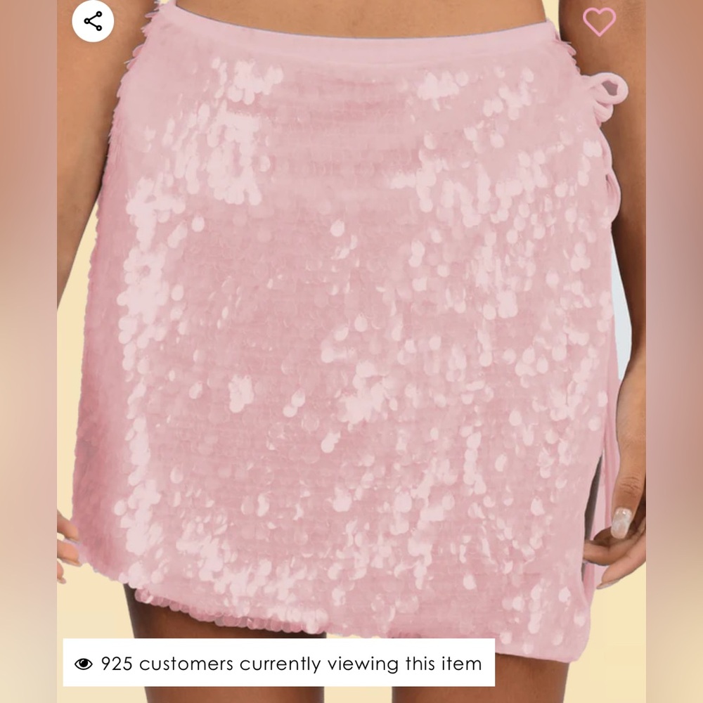 OCEANUS Sienna Luxe Sequin Embroidery Sarong in pink